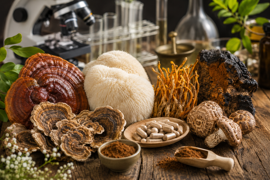 Les études scientifiques sur la mycothérapie : analyse complète des preuves scientifiques et des bienfaits des champignons adaptogènes